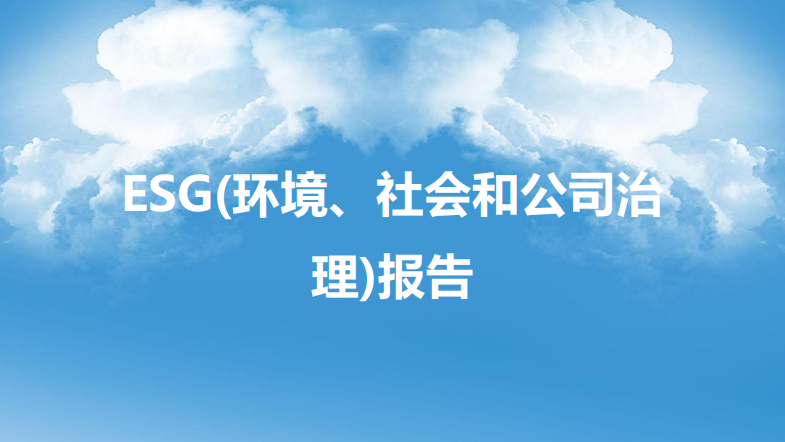 ESG(环境、社会和公司治理)报告